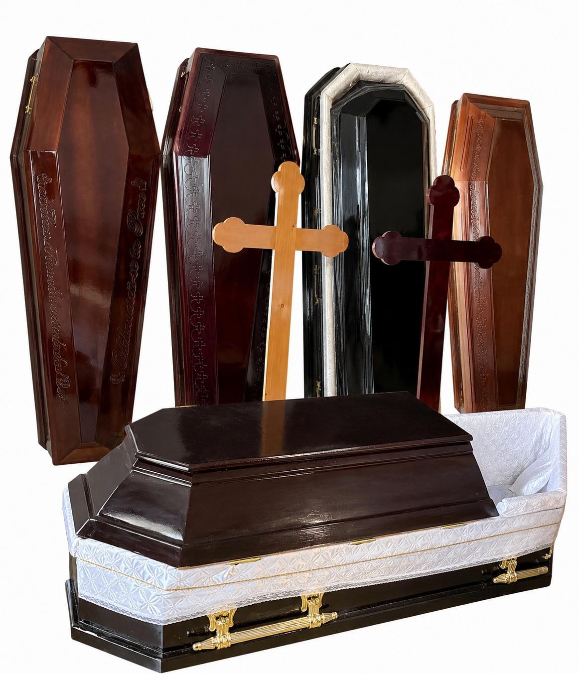 Set sicrie de lux cu cruci din lemn